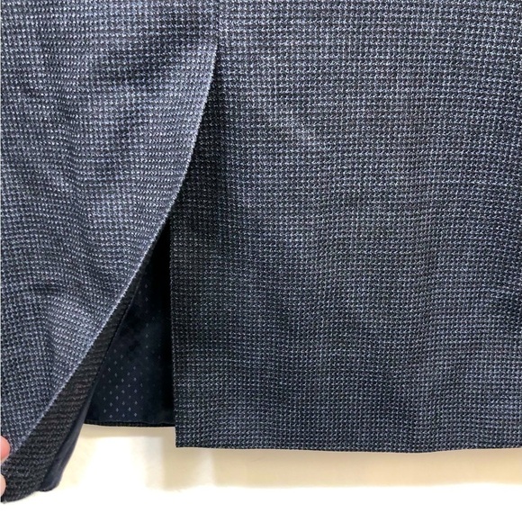 Jean Paul Germain Tweed Navy Blue Blazer Sport Coat Wool Blend Mens 50R - Picture 6 of 16